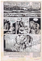 Wrightson Swamp Thing Title Page Comic Art